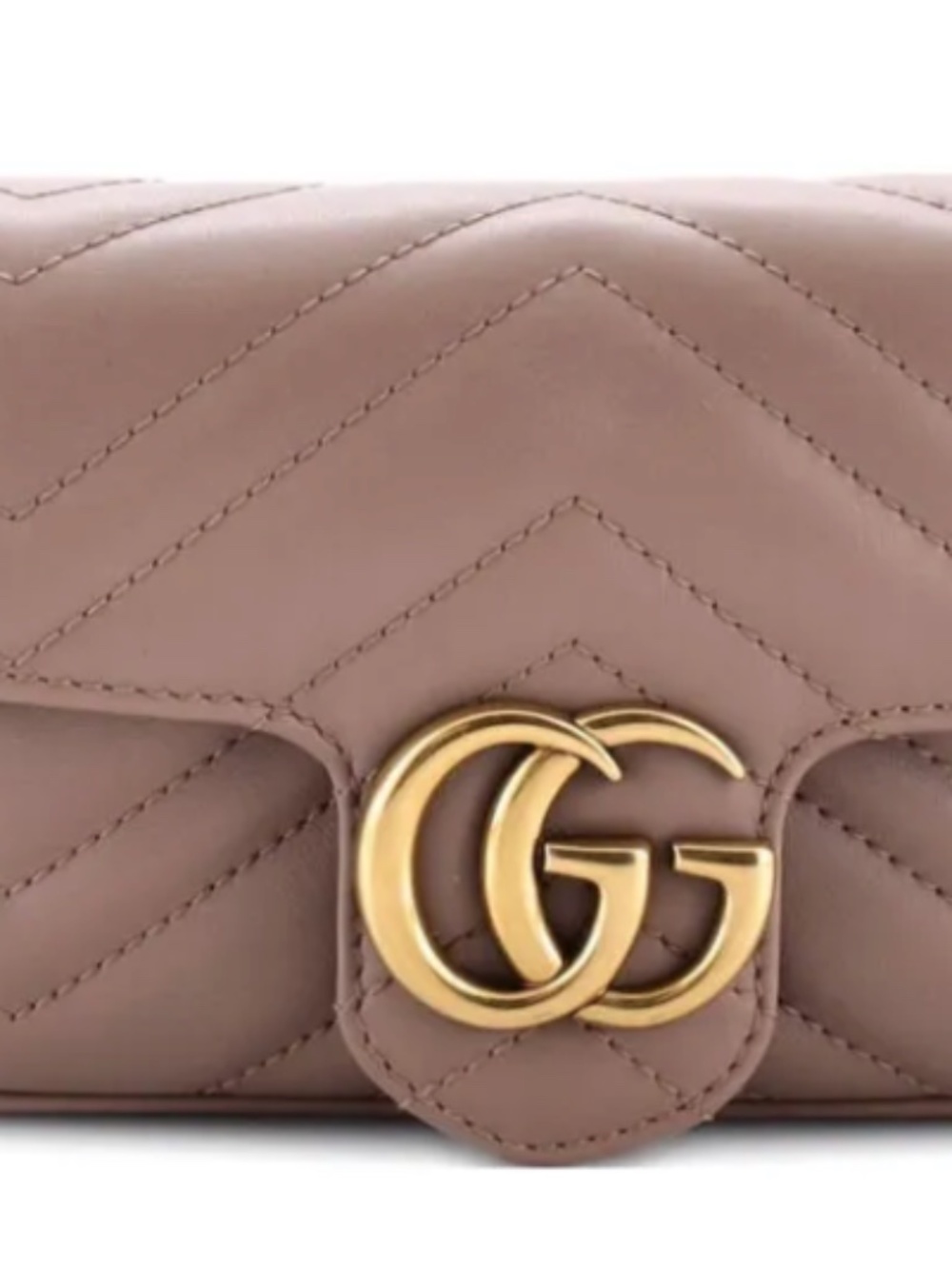 Authentic GG Marmont Flap Bag Matelasse Leather Mini crossbody bag mauve